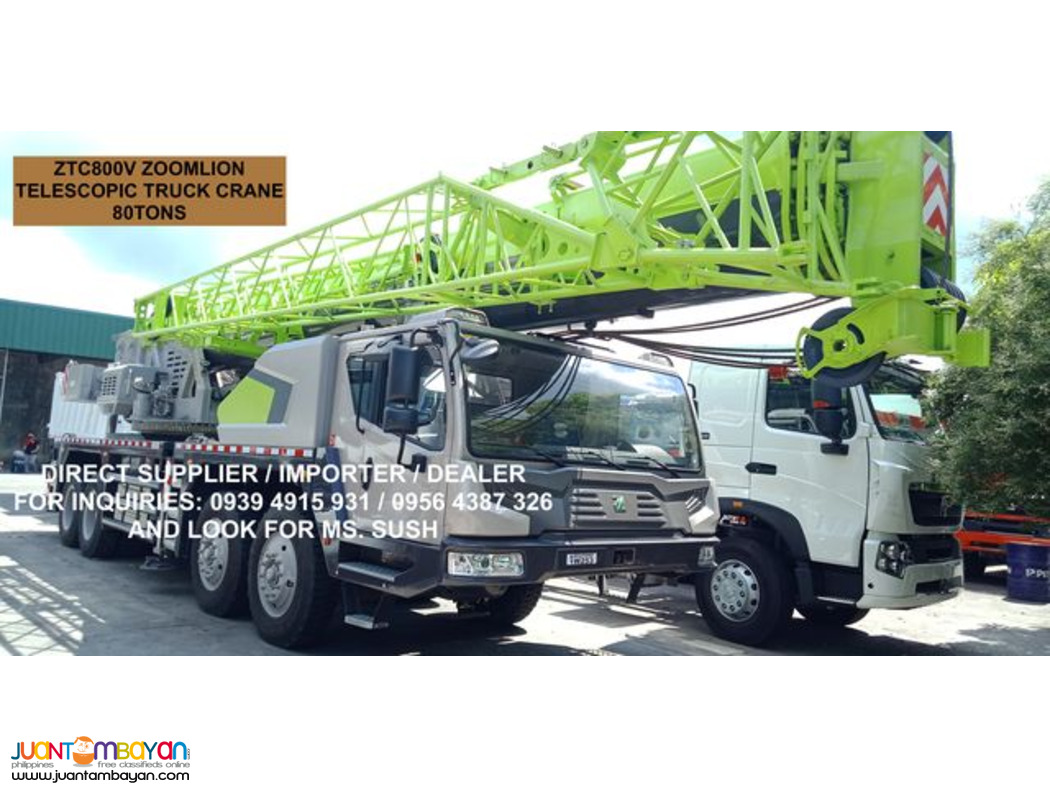 80TONS TELESCOPIC TRUCK MOUNTED CRANE ZOOMLION