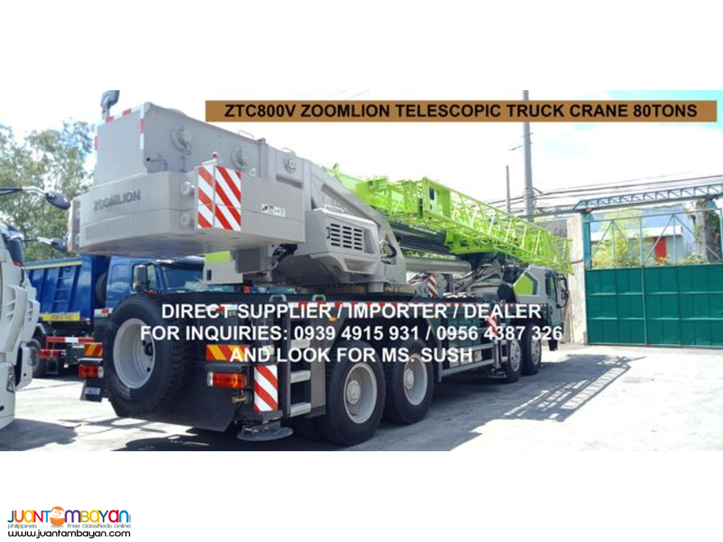 80TONS TELESCOPIC TRUCK MOUNTED CRANE ZOOMLION