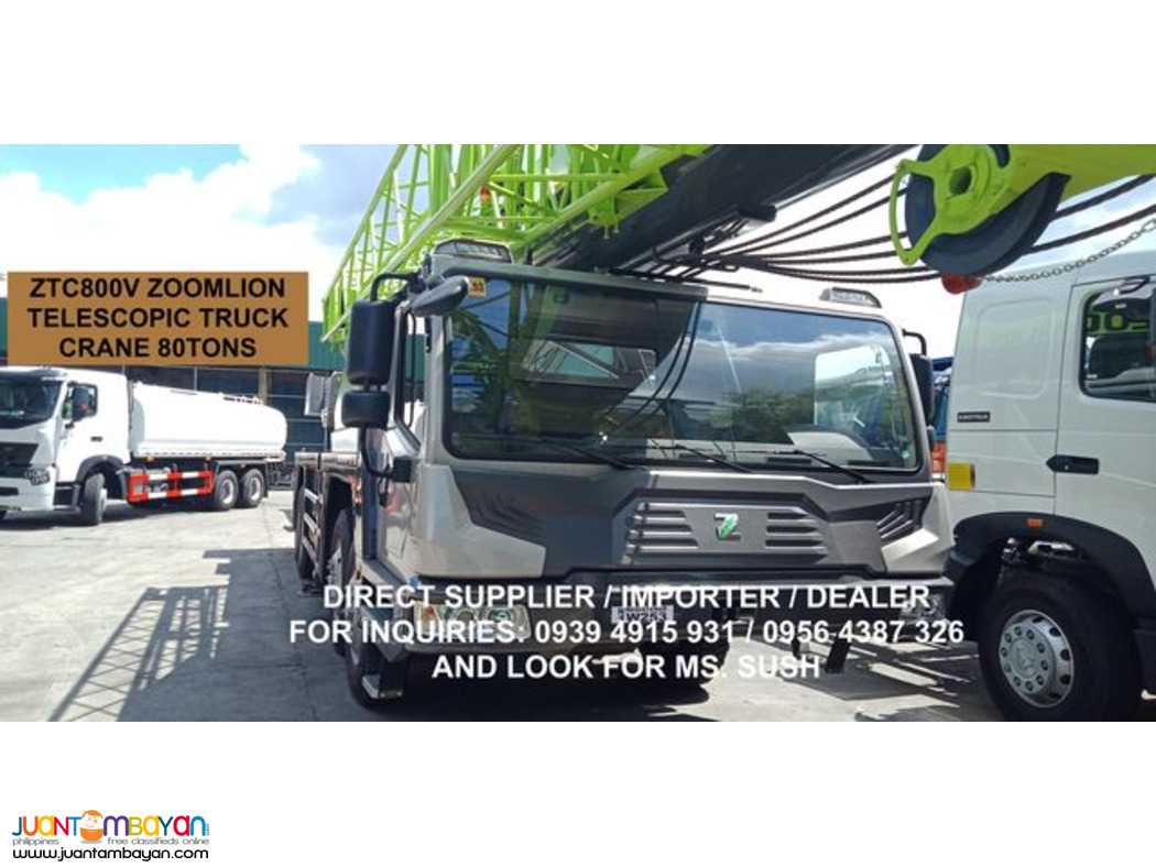 80TONS TELESCOPIC TRUCK MOUNTED CRANE ZOOMLION