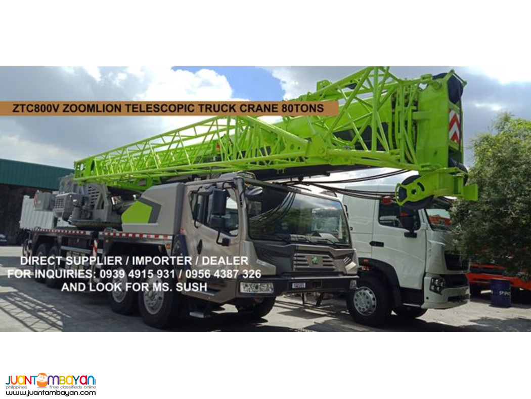 80TONS TELESCOPIC TRUCK MOUNTED CRANE ZOOMLION