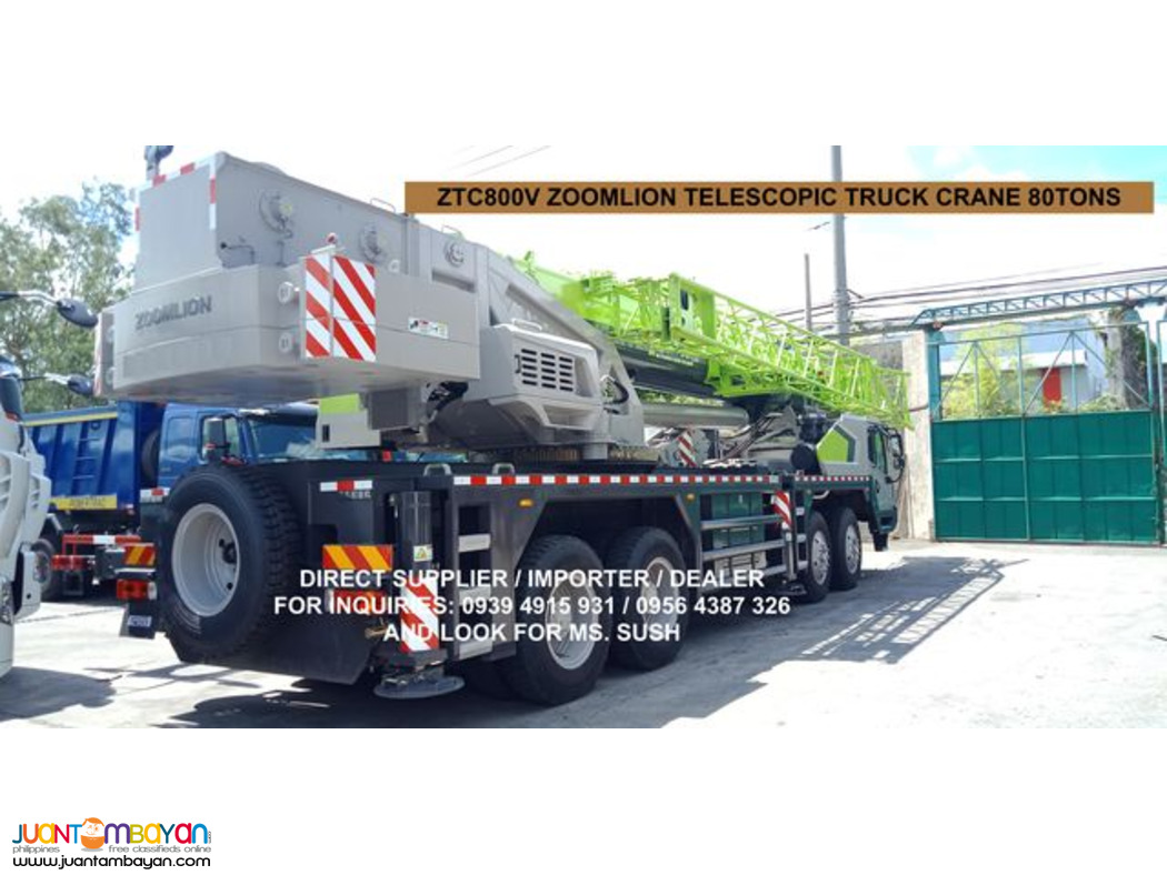 80TONS TELESCOPIC TRUCK MOUNTED CRANE ZOOMLION