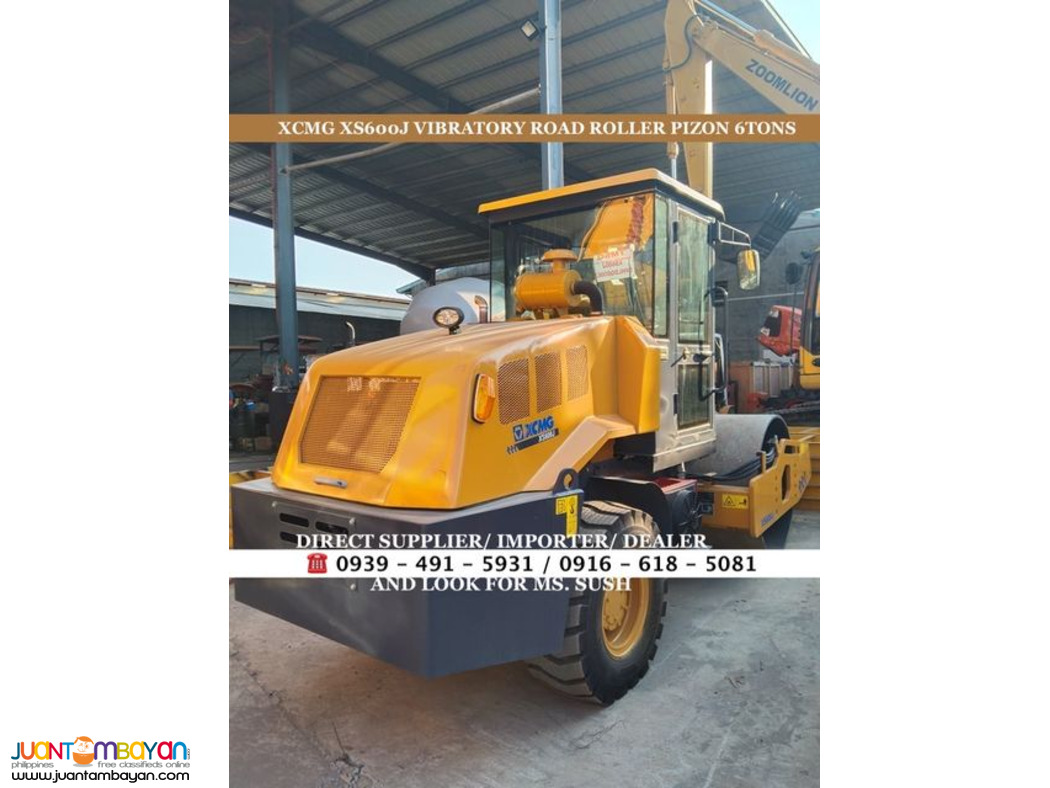 xcmg 6tons vibratory road roller pizon xs600j for sale