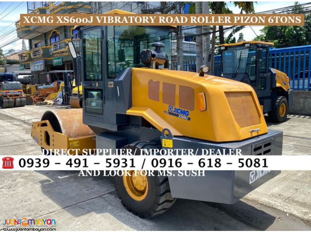 xcmg 6tons vibratory road roller pizon xs600j for sale
