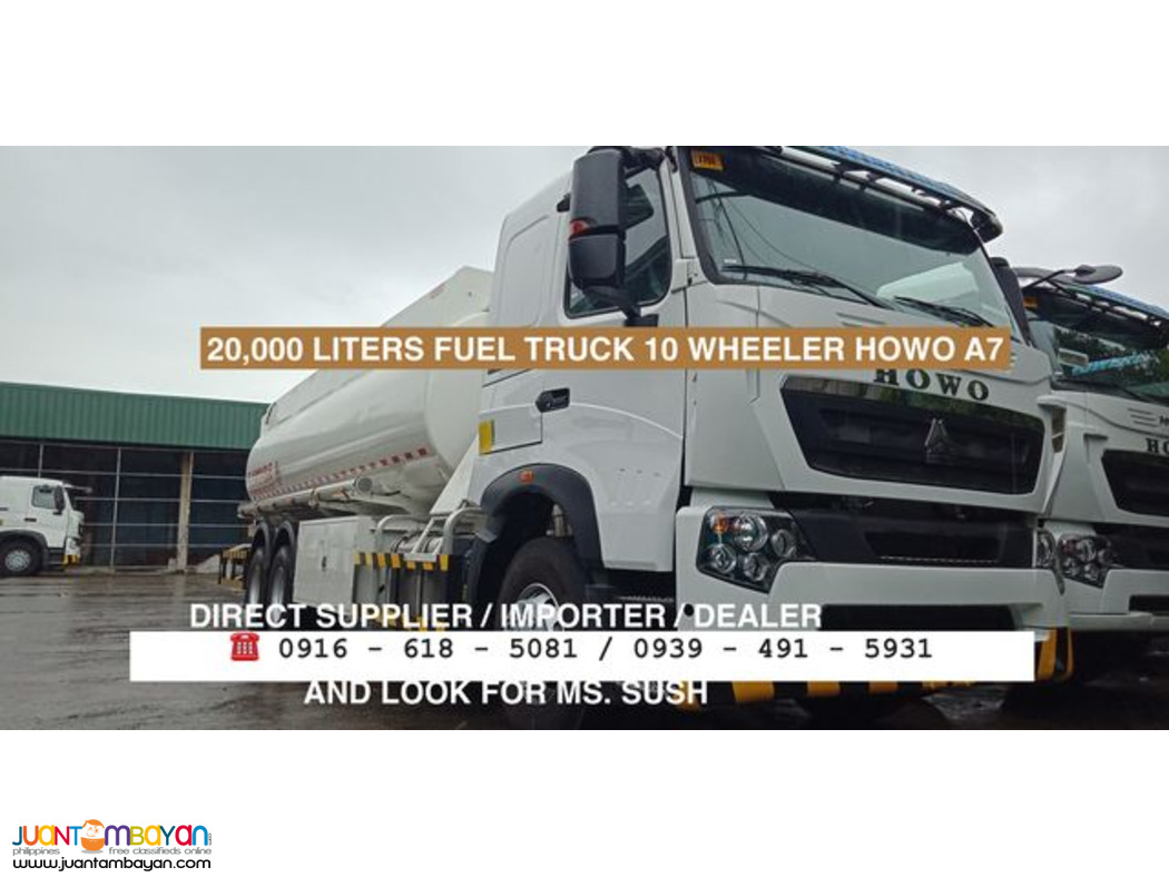 BRAND NEW 10-wheeler 20KL HOWO A7 FUEL TRUCK FOR SALE 