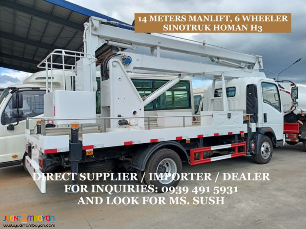6 WHEELER SINOTRUK 14METERS MAN LIFT HOMAN H3