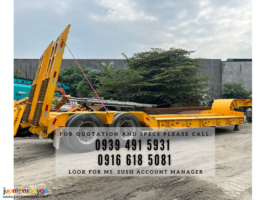 8-wheeler 26ft 45tons Lowbed trailer brand new for sale