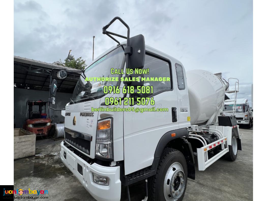 6 wheeler 4cbm transit mixer truck sinotruk brand new for sale
