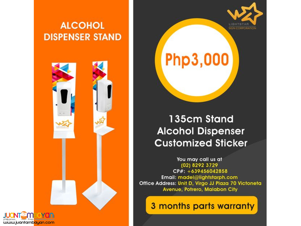 Contactless Alcohol Dispenser with Stand