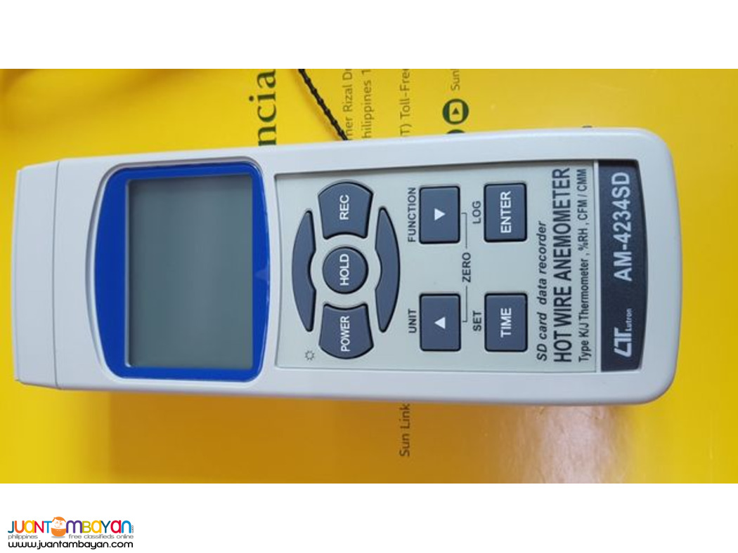 Hot Wire Anemometer, telescopic Anemometer, Datalogger