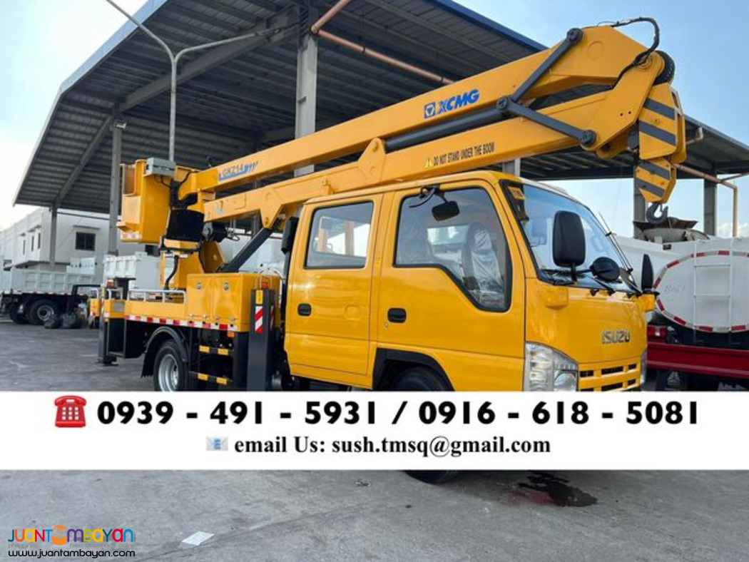 14meters manlift truck double cab isuzu XCMG 6-wheeler 