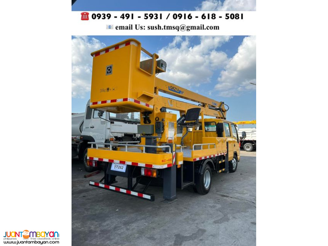 14meters manlift truck double cab isuzu XCMG 6-wheeler 