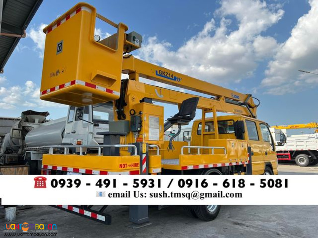 14meters manlift truck double cab isuzu XCMG 6-wheeler 