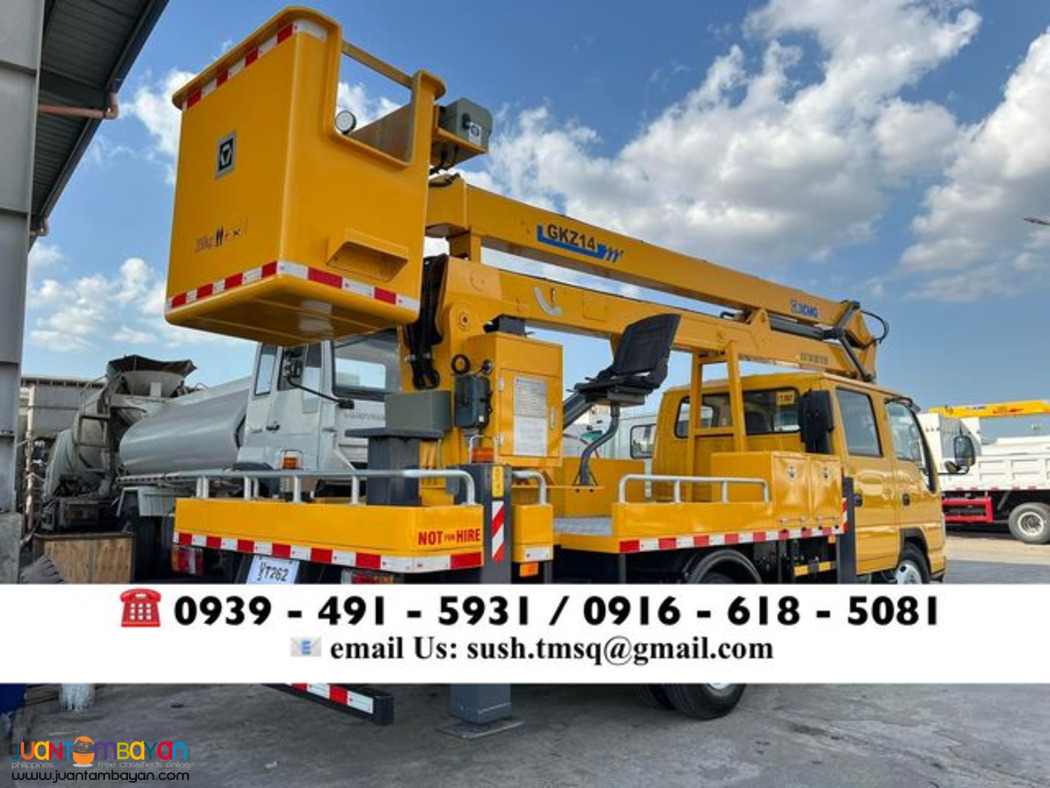 14meters manlift truck double cab isuzu XCMG 6-wheeler 