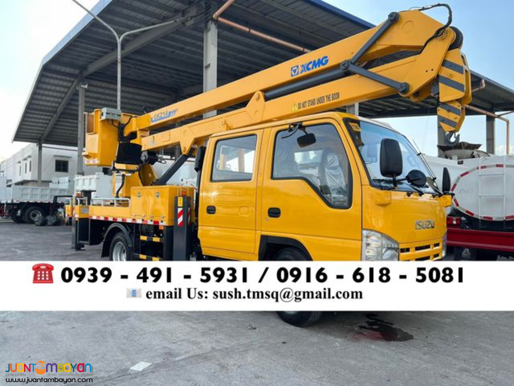 14meters manlift truck double cab isuzu XCMG 6-wheeler 