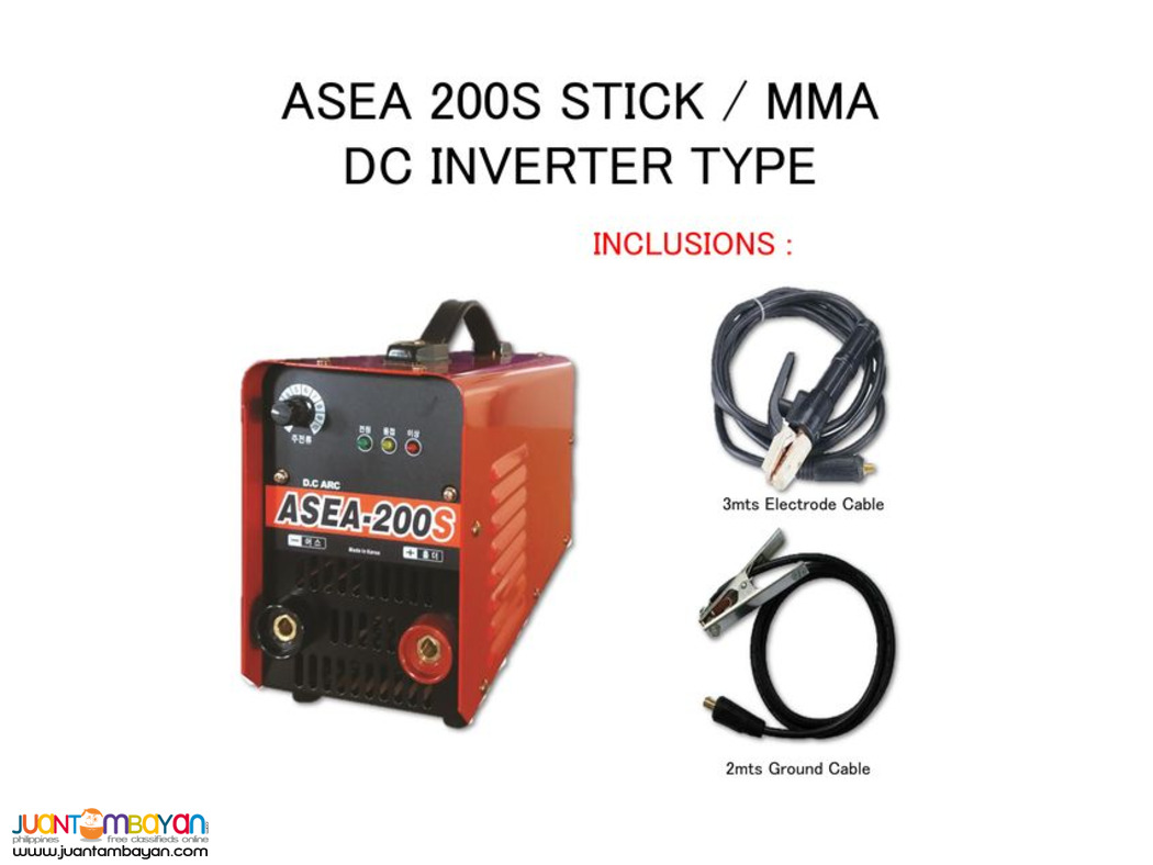 ASEA 200S DC Inverter Type Welding Machine - Made in Korea(BLACK/RED)