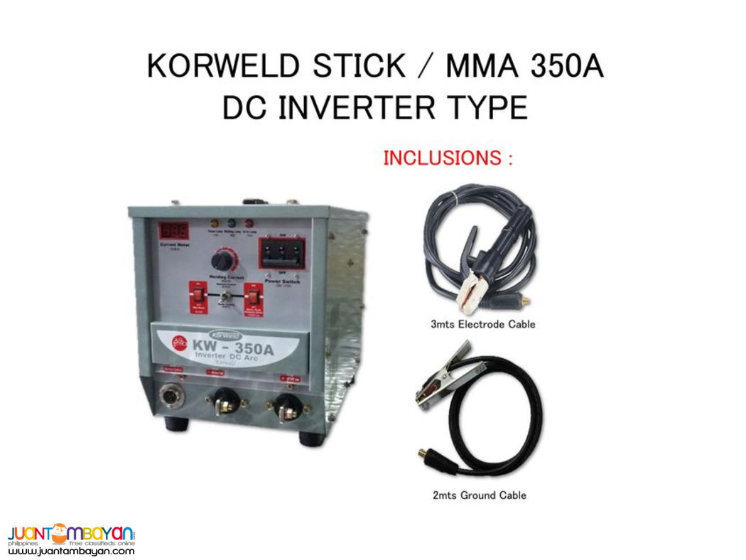 Korweld 350A DC ARC/STICK/MMA DC Inverter Type
