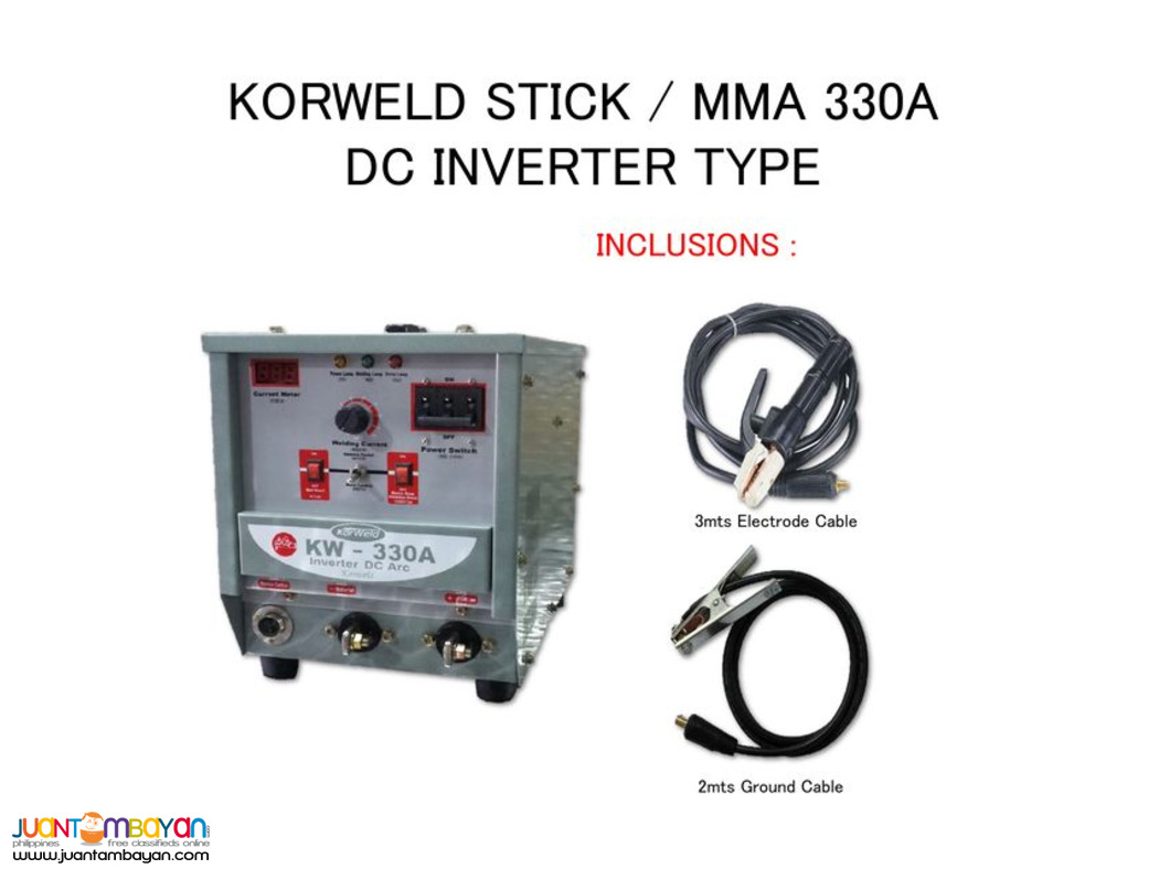 Korweld 330A ARC/STICK/MMA DC Inverter Made in Korea