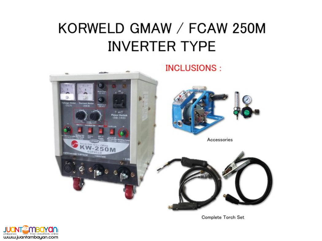 GMAW/FCAW Welding Machine Korweld 250A DC Inverter Type