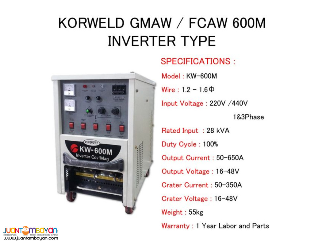600A MIG Welding Machine - Korweld - DC Inverter Type