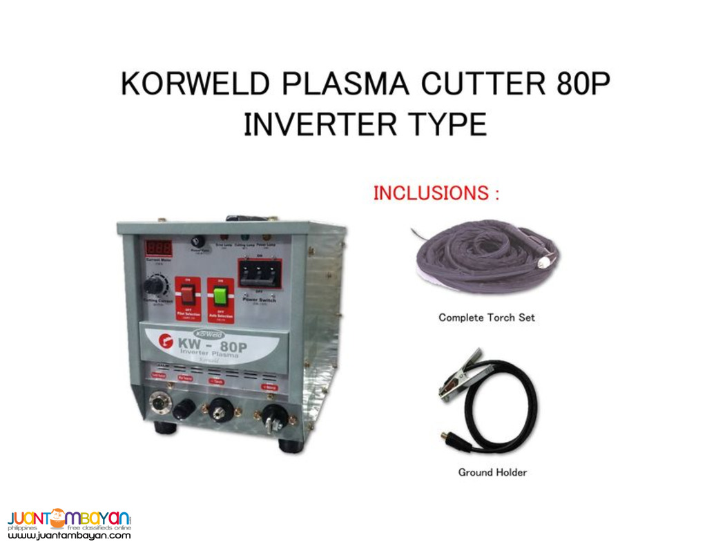  Korweld Plasma Cutter 80P DC Inverter *Needs external Aircompressor 