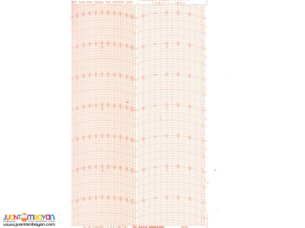 Thermohygrograph Chart Paper, Chart Paper, 7210-64, 7210-62