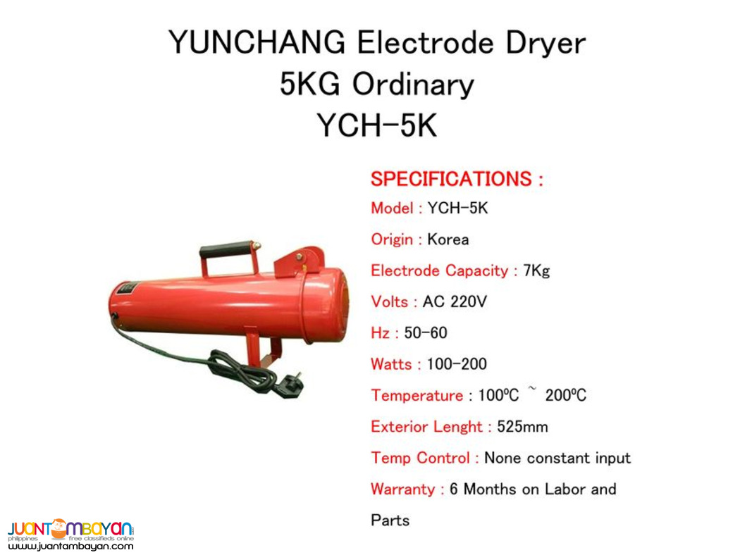Yunchang Portable Welding Electrode Dryer - 5kg