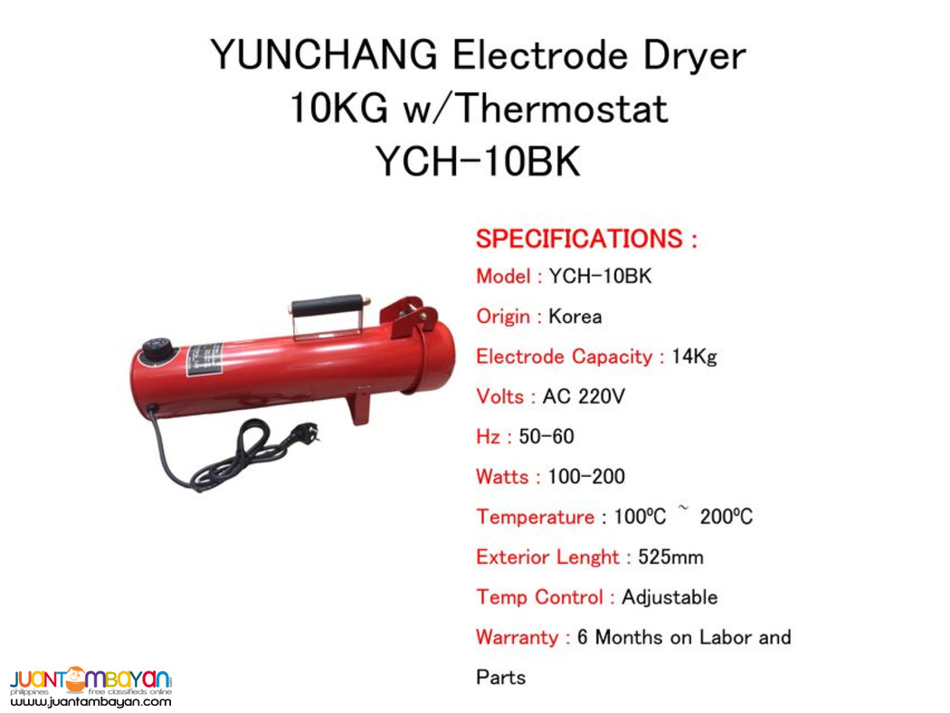 10kg Portable Electrode Dryer - Made in Korea