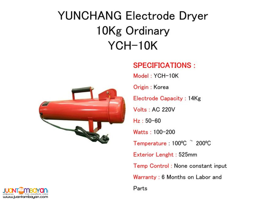 10kg Portable Electrode Dryer - Made in Korea