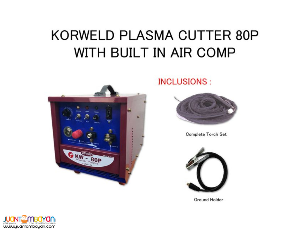 Korweld Plasma Cutter 80P with Built-in Aircompressor DC Inverter