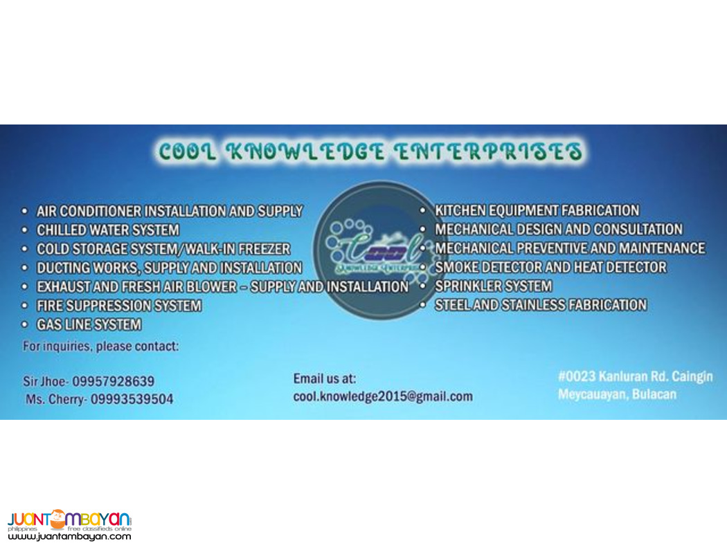 Ventilation System Ducting Exhaust Blower aircon gas line