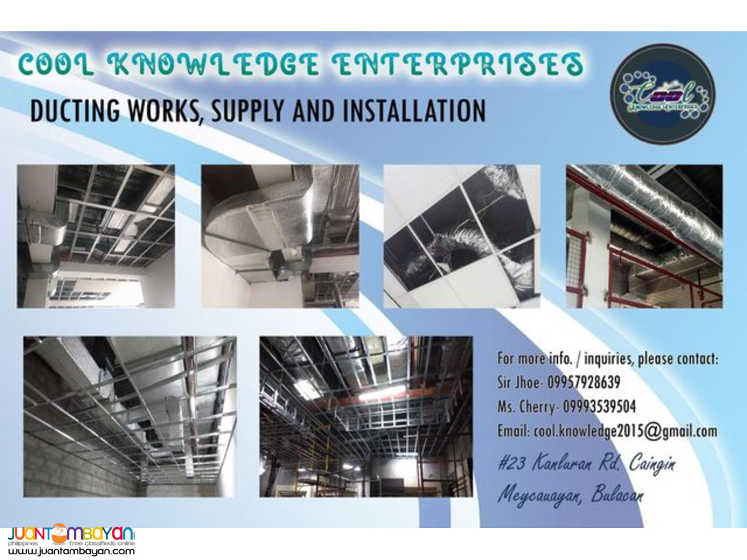 Supply and installation of ducting system and ventilation system