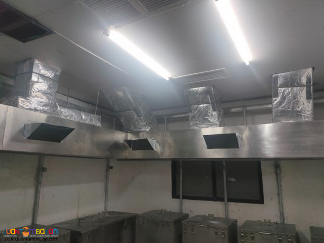 installation of ducting for exhaust and fresh air