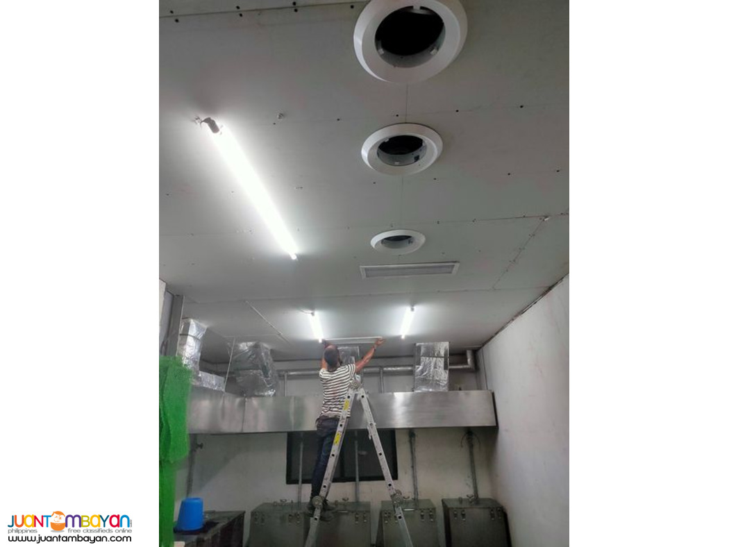 installation of ducting for exhaust and fresh air