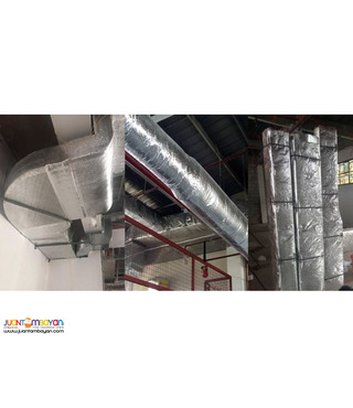 exhaust duct and fresh air duct blower with motor