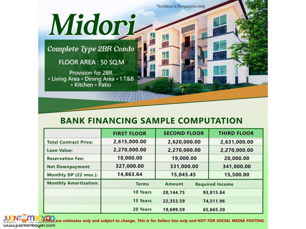 For Sale MIDORI 2-BR Condo Unit Antipolo City