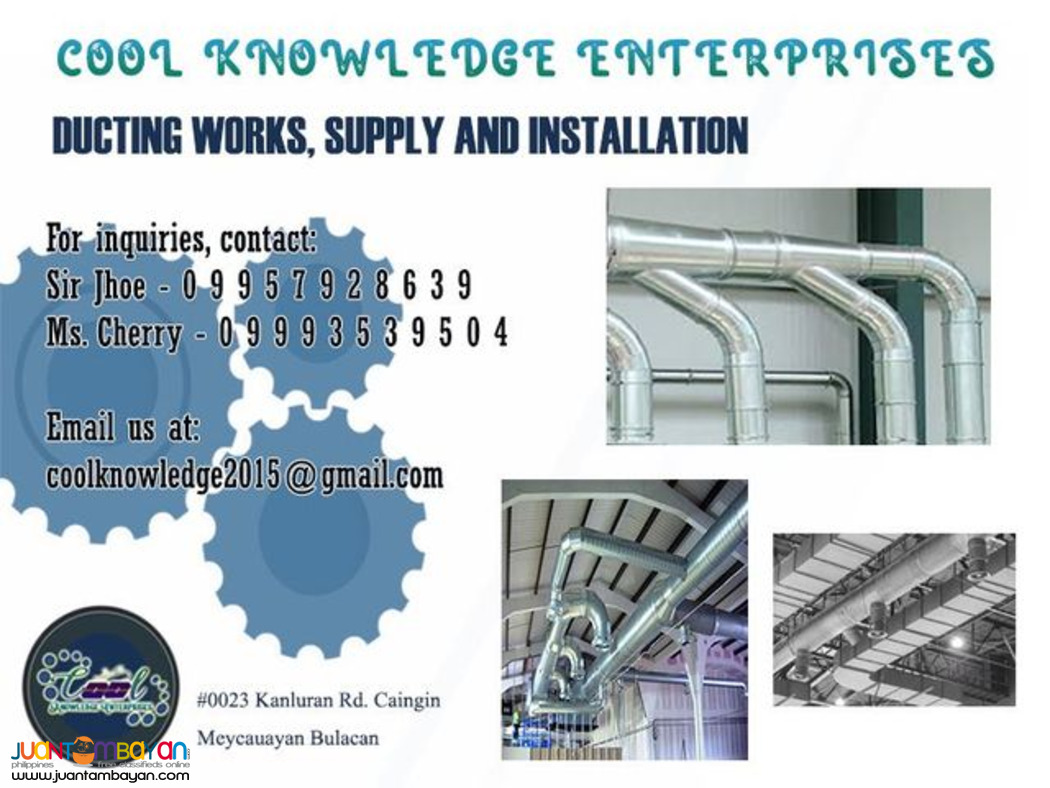 Supply and Installation of Ducting and blowers