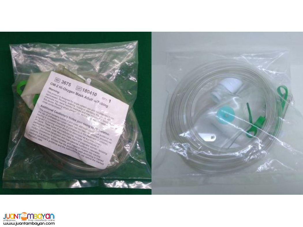 High Oxygen Mask Adult with Tubing High Oxygen Mask Adult with Tubing