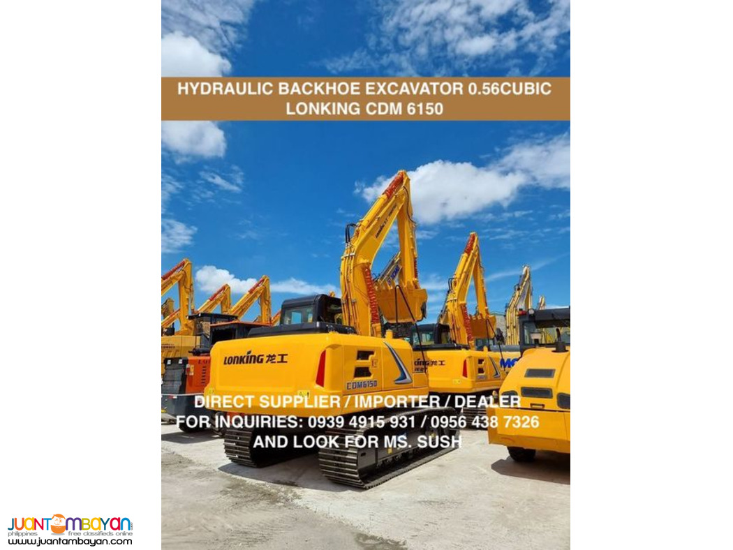 cdm6150 hydraulic backhoe excavator 0.56cubic, cummins engine