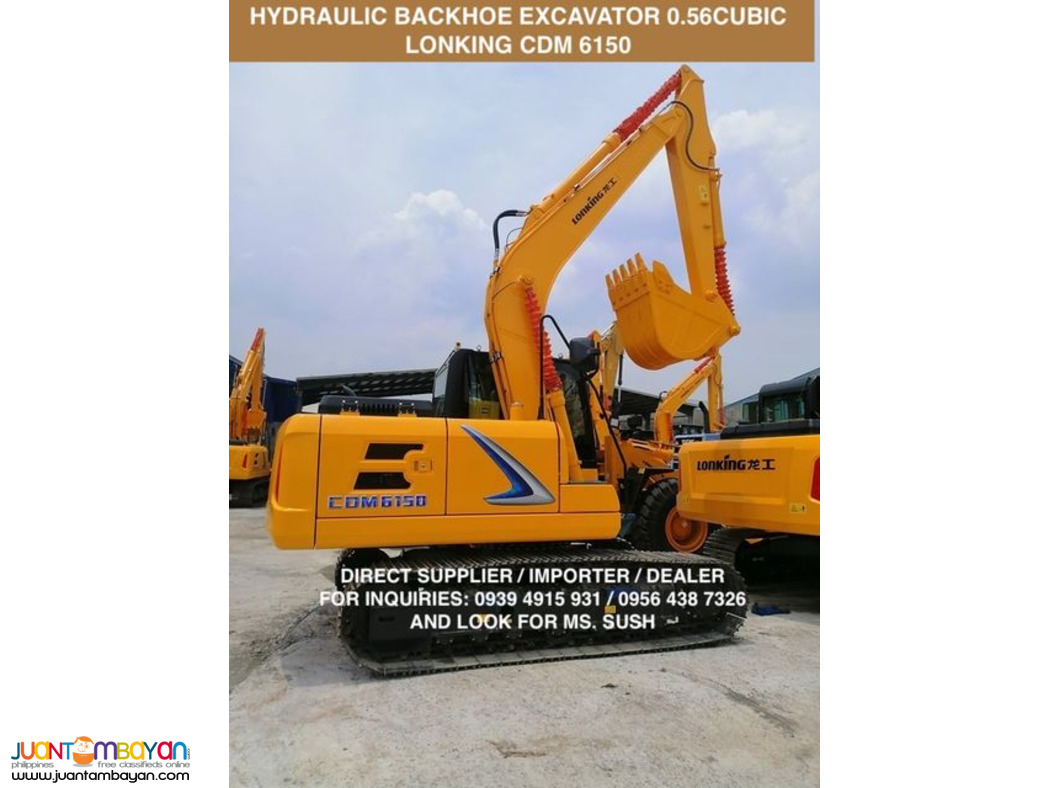 cdm6150 hydraulic backhoe excavator 0.56cubic, cummins engine
