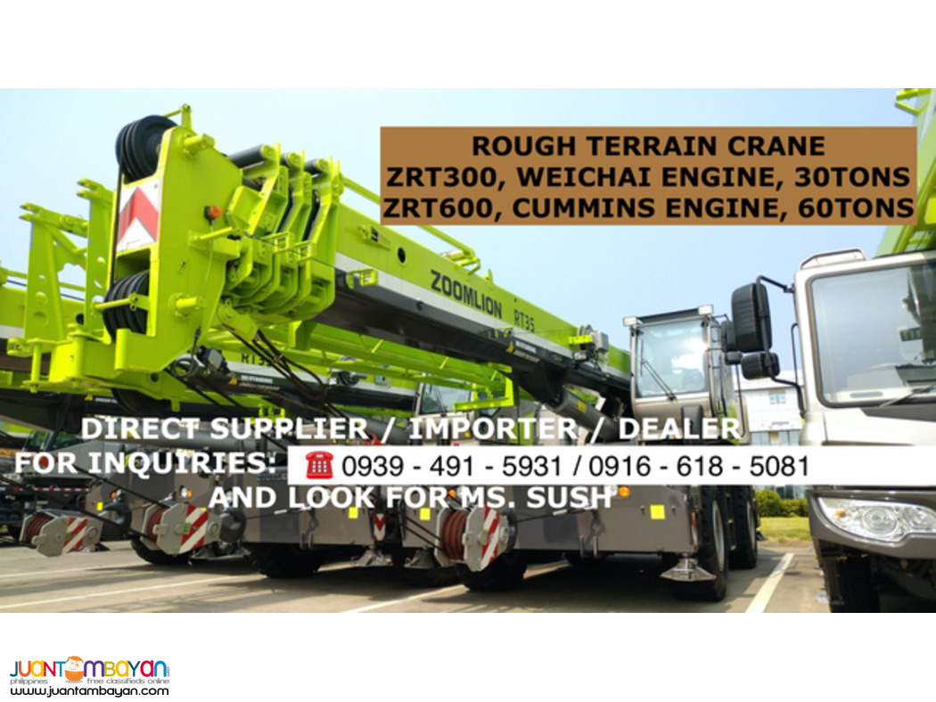 Brand new rough Terrain Crane Zoomlion for Sale