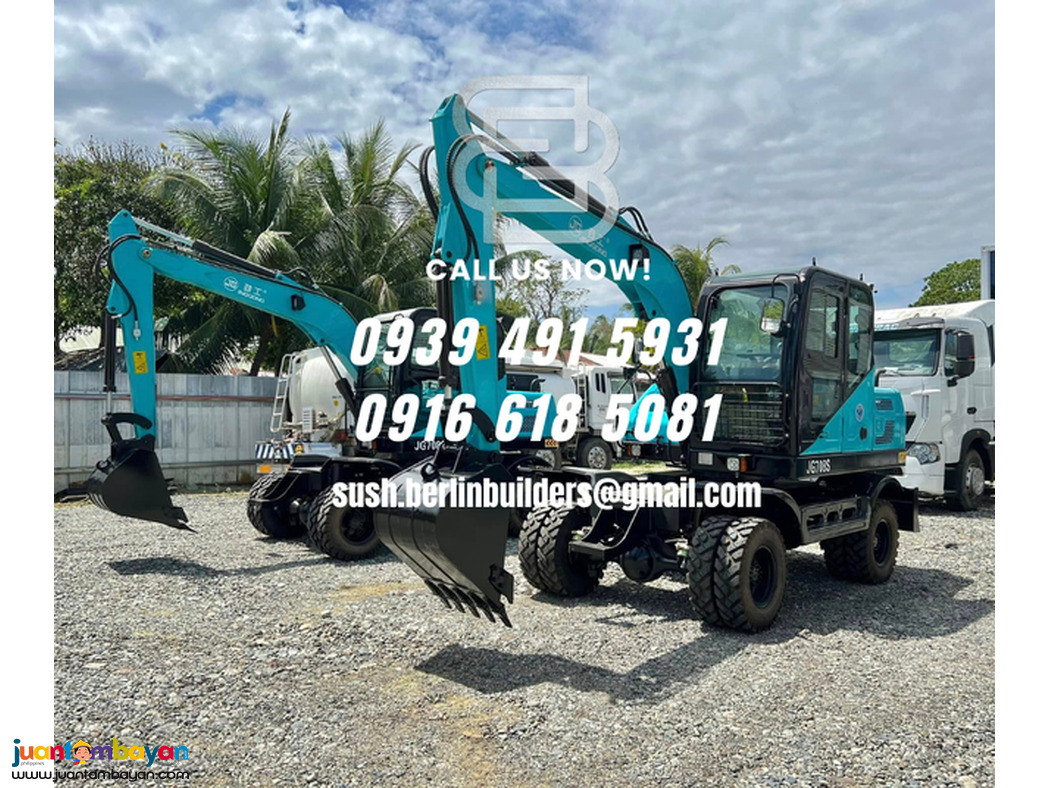 JINGGONG JG708S WHEEL type hydraulic backhoe excavator 0.25CBM