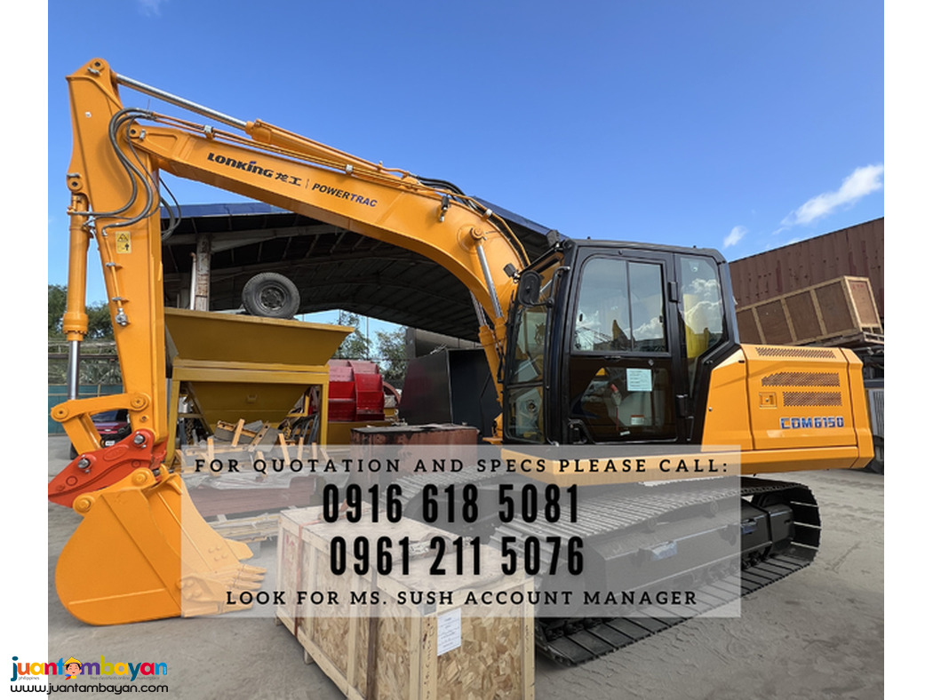 Lonking cdm6150 backhoe excavator 0.56cubic, cummins engine