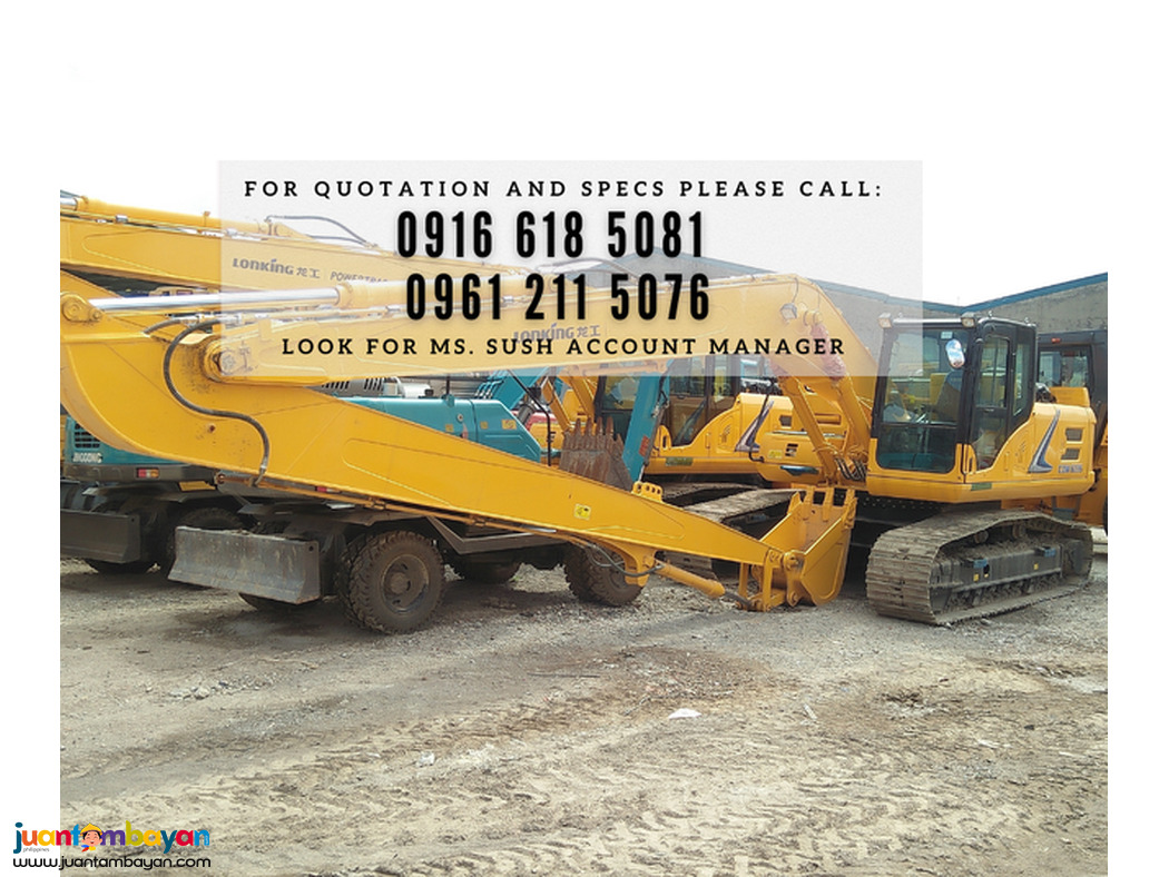 0.4 cubic long arm backhoe excavator lonking cdm6235, cummins engine