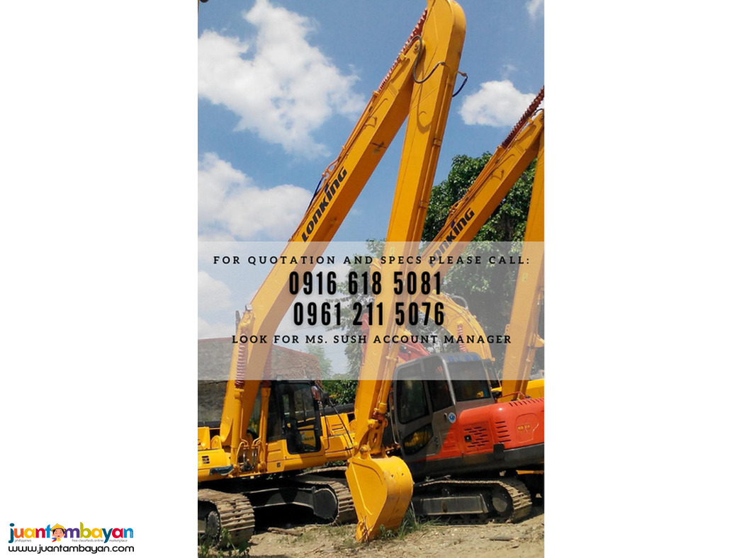 0.4 cubic long arm backhoe excavator lonking cdm6235, cummins engine