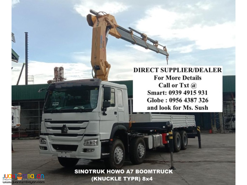 howo a7 16wheeler 16tons boom truck knuckle type for sale