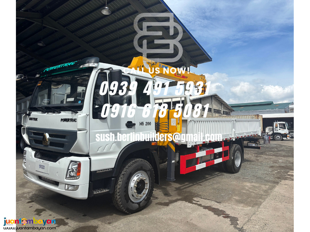 CARGO BOOM TRUCK 5TONS SINOTRUK HOWO 6 WHEELER 