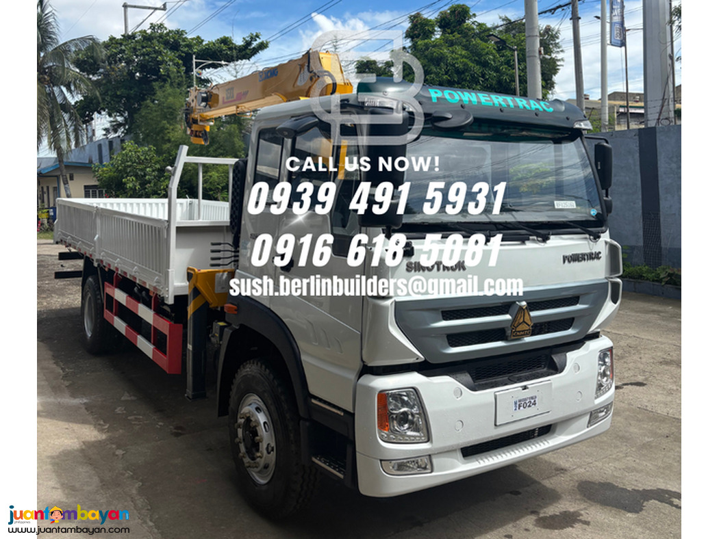 CARGO BOOM TRUCK 5TONS SINOTRUK HOWO 6 WHEELER 