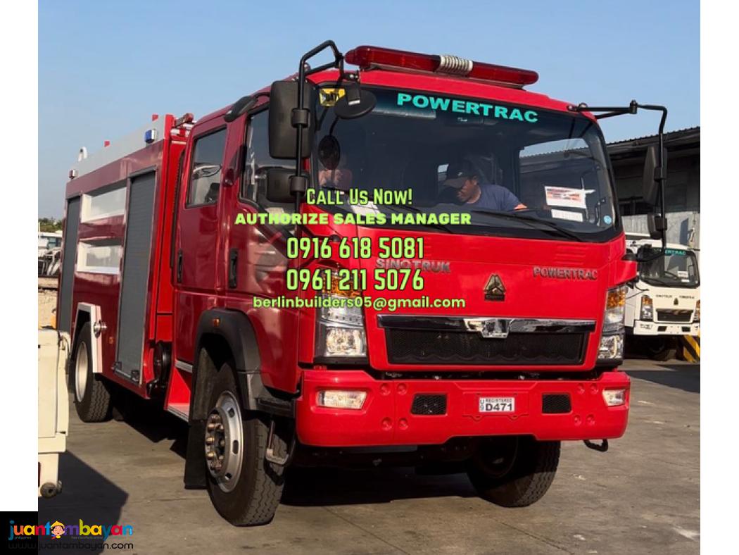 6 wheeler rescue fire truck sinotruk homan brand new for sale