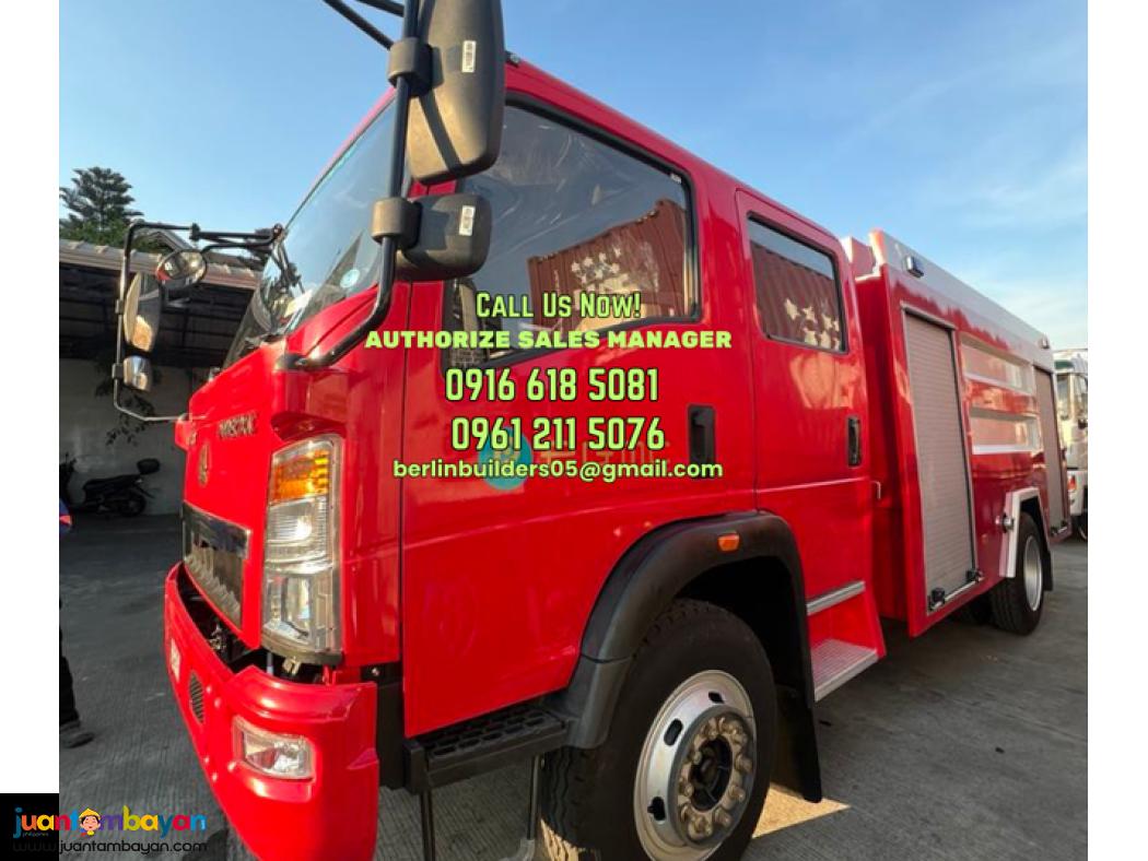 6 wheeler rescue fire truck sinotruk homan brand new for sale