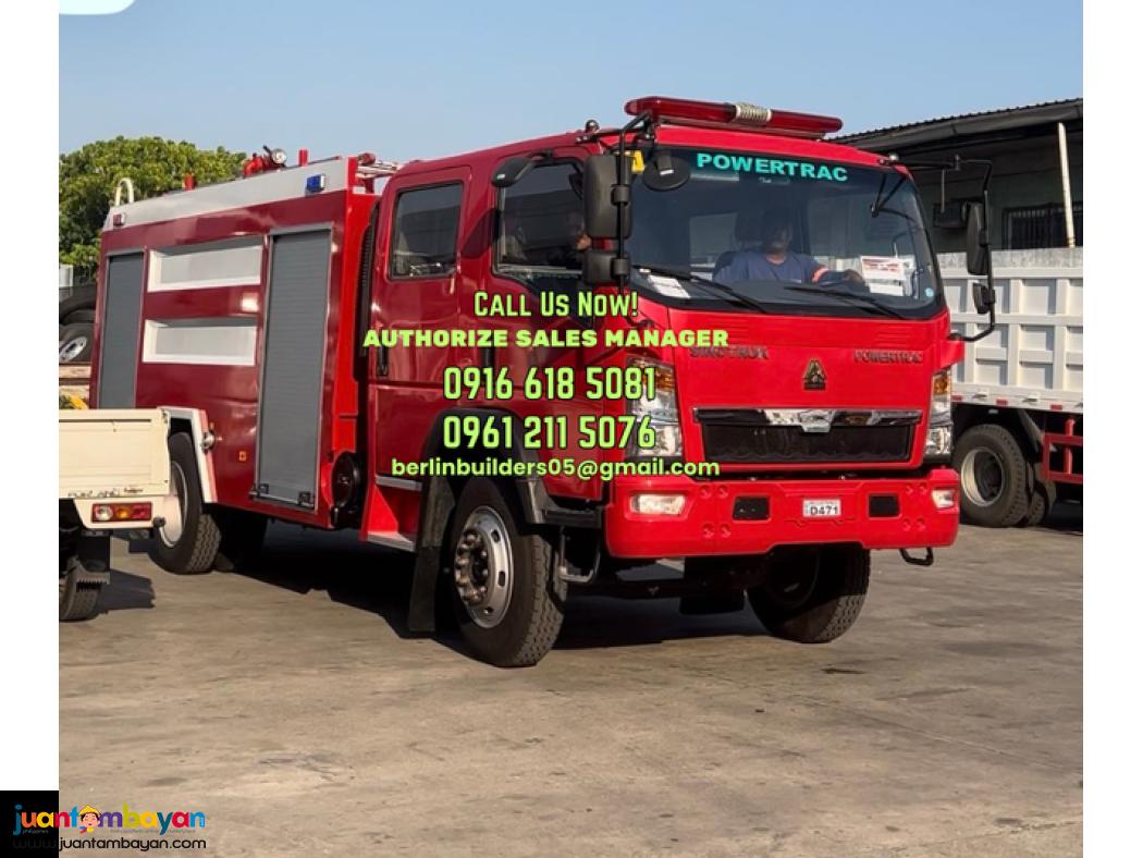 6 wheeler rescue fire truck sinotruk homan brand new for sale